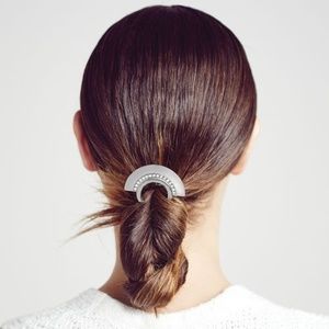 Silver Jen Atkins Crystal Pavé Fan Hair Pin